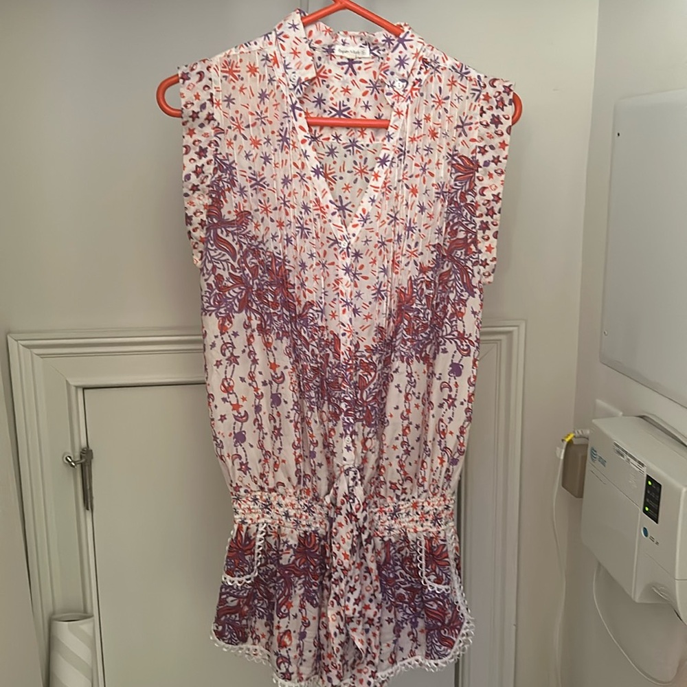 Poupette St Barths. Shorts jumpsuit. Silk
